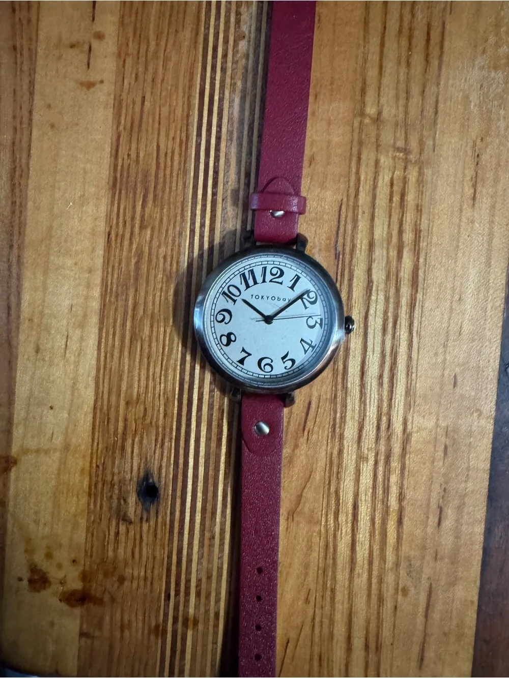 TOKYObay Women's Gray Leather Strap Watch with Silver Dial